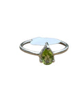 Peridot Solid 925 Sterling Silver Stack Ring