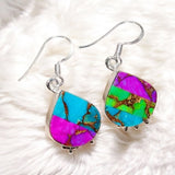 Trifecta Turquoise Solid 925 Sterling Silver Earrings