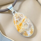 Flower Coral Solid 925 Sterling Silver Pendant