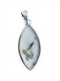 Green Tourmaline in Quartz Solid 925 Sterling Silver Pendant