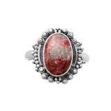 Pink Thulite Solid 925 Sterling Silver Ring 7.5