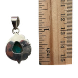 Fox Mine Turquoise Solid 925 Sterling Silver Pendant