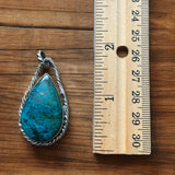 Shattuckite Solid 925 Sterling Silver Pendant
