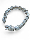 Prasiolite Green Amethyst Solid 925 Sterling Silver Bracelet 7 inch