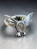 Labradorite bat Solid 925 Sterling Silver Ring 7.5