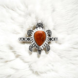 TURTLE Sponge Coral Solid 925 Sterling Silver Ring 8