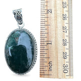 Moss Agate Solid 925 Sterling Silver Pendant