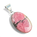 Rhodonite Solid 925 Sterling Silver Pendant