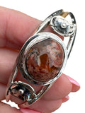 UNIQUE CRAZY LACE AGATE Solid 925 Sterling Silver Bracelet