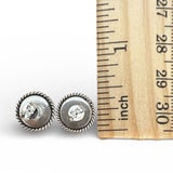 Abalone Solid 925 Sterling Silver Stud Earrings