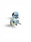 Kingman Pink Dahlia Solid 925 Sterling Silver stud Earrings