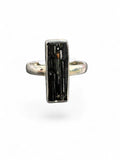 Black Tourmaline Solid 925 Sterling Silver Ring 7