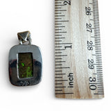 Kingman Lime Green Turquoise Solid 925 Sterling Silver Pendant