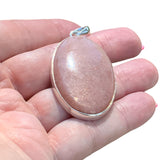 Peach Moonstone Solid 925 Sterling Silver Pendant