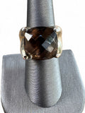 Smoky Topaz Solid 925 Sterling Silver Ring 7