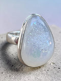 Angel Aura Druzy Solid 925 Sterling Silver Ring 6