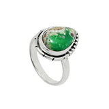 Variscite Solid 925 Sterling Silver Ring 6