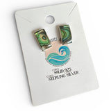 Abalone bar Solid 925 Sterling Silver Stud Earrings
