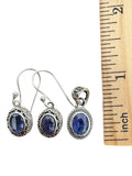 Tanzanite Solid 925 Sterling Silver Pendant Earrings Set