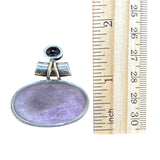 Pink Kunzite & Amethyst Solid 925 Sterling Silver Pendant