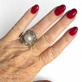 Pearl Solid 925 Sterling Silver Ring 8.5