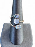 Rainbow Moonstone Solid 925 Sterling Silver Ring 9