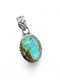 Sonoran Gold Turquoise Solid 925 Sterling Silver Pendant