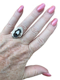 White Buffalo Shadow Box Solid 925 Sterling Silver Ring 8