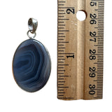 Banded Agate Solid 925 Sterling Silver Pendant