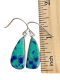 Blue Bird Azurite Solid 925 Sterling Silver Earrings