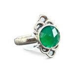 Green Onyx Solid 925 Sterling Silver Ring 7.5