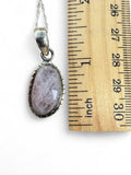 Rose Quartz Solid 925 Sterling Silver Pendant with chain