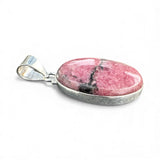 Rhodonite Solid 925 Sterling Silver Pendant