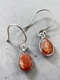 Sunstone Solid 925 Sterling Silver Earrings