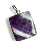 Chevron Amethyst Solid 925 Sterling Silver Pendant