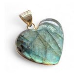 HEART Labradorite Solid 925 Sterling Silver Pendant