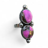 Kingman Cotton Candy Turquoise Solid 925 Sterling Silver Ring 7.5