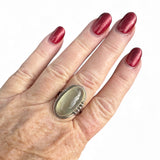 Prehnite Solid 925 Sterling Silver Ring 10