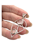 Rose Quartz Solid 925 Sterling Silver Pendant