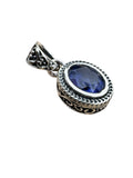 Tanzanite Solid 925 Sterling Silver Pendant Earrings Set
