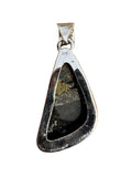 Black Jack Turquoise Solid 925 Sterling Silver Pendant