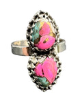 Kingman Cotton Candy Turquoise Solid 925 Sterling Silver Ring 6.5