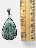 Moss Agate Silver Overlay Pendant