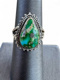 Sonoran Gold Turquoise Solid 925 Sterling Silver Ring 7.5