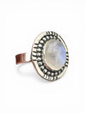 Rainbow Moonstone Solid 925 Sterling Silver Ring 6