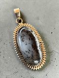 Dendritic Opal Solid 925 Sterling Silver Pendant