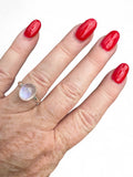 Rainbow Moonstone Solid 925 Sterling Silver Ring 8