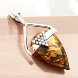 Bronzite point Solid 925 Sterling Silver Pendant