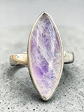 Purple Moonstone Solid 925 Sterling Silver Ring 7.5