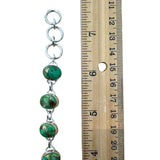 Green Mojave Turquoise Solid 925 Sterling Silver Bracelet